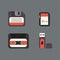 Digital data devices icon set vector illustration