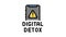 digital detox color icon animation