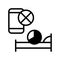 Digital detox flat line icon. Digital addiction problem. Healthy lifestyle, Going offline, No Phone. Outline sign for