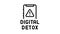 digital detox line icon animation