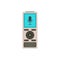 Digital dictaphone icon, flat style