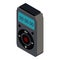 Digital dictaphone icon, isometric style