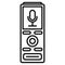 Digital dictaphone icon, outline style