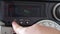 Digital display of Hi-Fi stereo system close up view