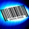 Digital divide - barcode with blue Background