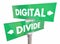 Digital Divide Internet Access Separation Two Signs 3d Illustration