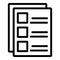 Digital documents icon, outline style