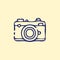 Digital DSLR camera creative colourful logo