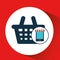 Digital e-commerce basket market buy graphic