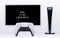 Digital edition Console 3d gaming vector concept. Play station with black and white remote controller in front of TV