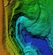 Digital elevation model of a quarry