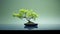 Digital Enhanced Bonsai Tree: Serene Beauty In A Container