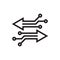 Digital exchange - concept business logo design. Transfer change data information. Arrows synbols. Network communication icon.