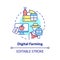 Digital farming concept icon