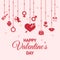 Digital february happy valentine`s day
