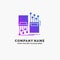 digital, fiber, electronic, lane, cable Purple Business Logo Template. Place for Tagline