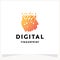 Digital Finger Print Logo Template Design Vector Inspiration. Icon Design