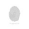 Digital fingerprint sign, symbol. Vector illustration