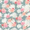 Digital flower pattern print design