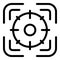 Digital focus icon, outline style