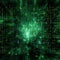 digital frenzy: immersive matrix code wallpaper in green, Generative AI