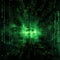 digital frenzy: immersive matrix code wallpaper in green, Generative AI