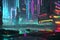 The Digital Frontier Awaits: A Futuristic Cityscape in a Circuit Cyberspace World with a Bold and Dynamic Design with Generative