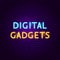 Digital Gadgets Text Neon Label