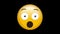 Digital generated video of shocked emoji