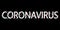 Digital glitch word Coronavirus on black background. Virus concept