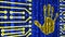 Digital handprint on datastream circuit board