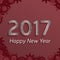 Digital happy new year 2017 text design.