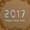 Digital happy new year 2017 text design.