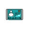 Digital health color line icon. Ehealth.