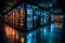 Digital Heartbeat: Server Room Powering Modern Data Analysis & Storage