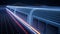 Digital high speed railway bullet train, 3d rendering