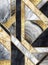 Digital illustration, abstract art deco background, modern mosaic inlay, texture of marble agate and gold minimal geometric