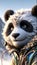 Digital illustration of an anthropomorphic panda pilot