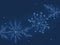 Digital illustration banner of watercolor window snowflakes. ai generative