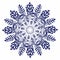 Digital illustration of blue snowflake Winter design Digital illustration for various designs, cards and backgrounds