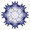 Digital illustration of blue snowflake Winter design Digital illustration for various designs, cards and backgrounds