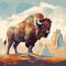 Digital illustration of Buffalo logo 2D