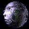 Digital Illustration of a Cyborg Head