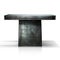 Digital Illustration Of Dark Metal Table With Bronze Casting And High-key Lighting