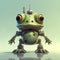 Digital Illustration of a Frog Robot