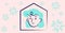 Digital illustration of a house with a woman in it During coronavirus covid19 pandemic