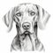 Digital Illustration Of A Hyper-detailed Weimaraner Dog