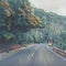 Digital Illustration Of The Road In Mountains, Summer Holiday Travel In Philippines,