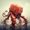 Digital Illustration of Robot Octopus