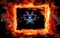 Digital Image of an Alien Entity Surrounded by Fire